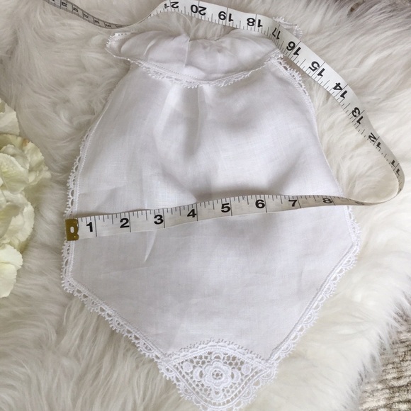 ๐HP๐Vintage Mark Cross Irish Linen Baby Bib - Picture 8 of 8